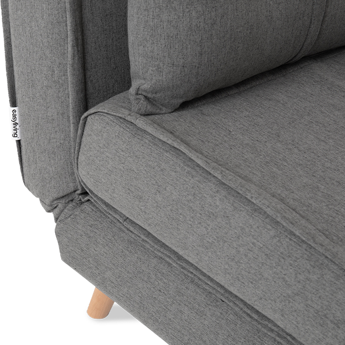 Futon Tela Gris Oxford Satek | Sofá Cama y Futones | salas